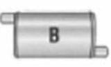 Jones Exhaust performance muffler universal q413b-quiet-tone-muffler-2-25-inlet-2-25-outlet 4 inch