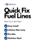04-10 Chevrolet Silverado Fuel line Quick Fix Braided Lines Ext. Cab QFF0002SS