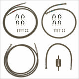 Fits 01-03 GM 3500 Crew Cab Gas V8 Quick Fix Fuel Line Kit Braided 555-13656