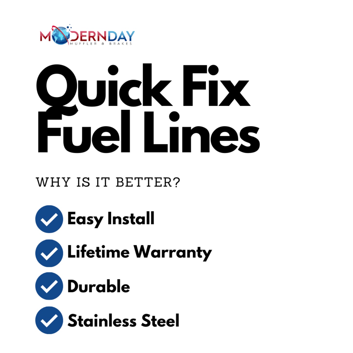 2004-06 Chevy Suburban 1500 Quick Fix Fuel Line w/ Flex Fuel/Filter - MDFF0013SS