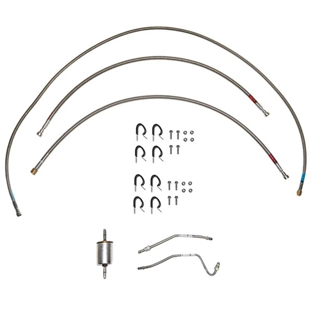 Fuel Line Kit for 1988-1995 GMC K1500 V8, Reg Cab/ Quick Fix short bed stainless steel