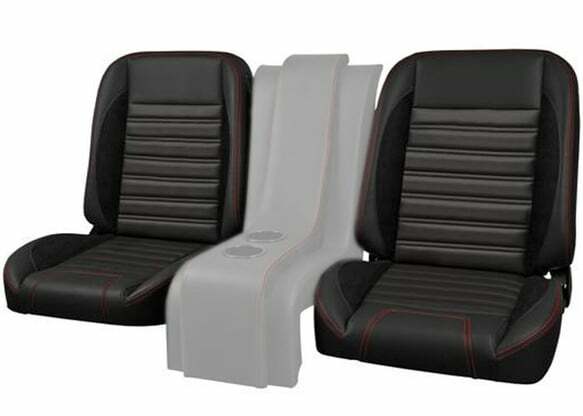 1987 Chevrolet Blazer Bucket Seats Sport-Black w/ Red Stitching QSBKT87RED