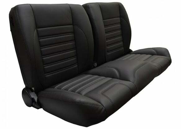 1987 Blazer Split-Bench Seat-Sport-Black/ White Stitching QSBNH87WHITE steel