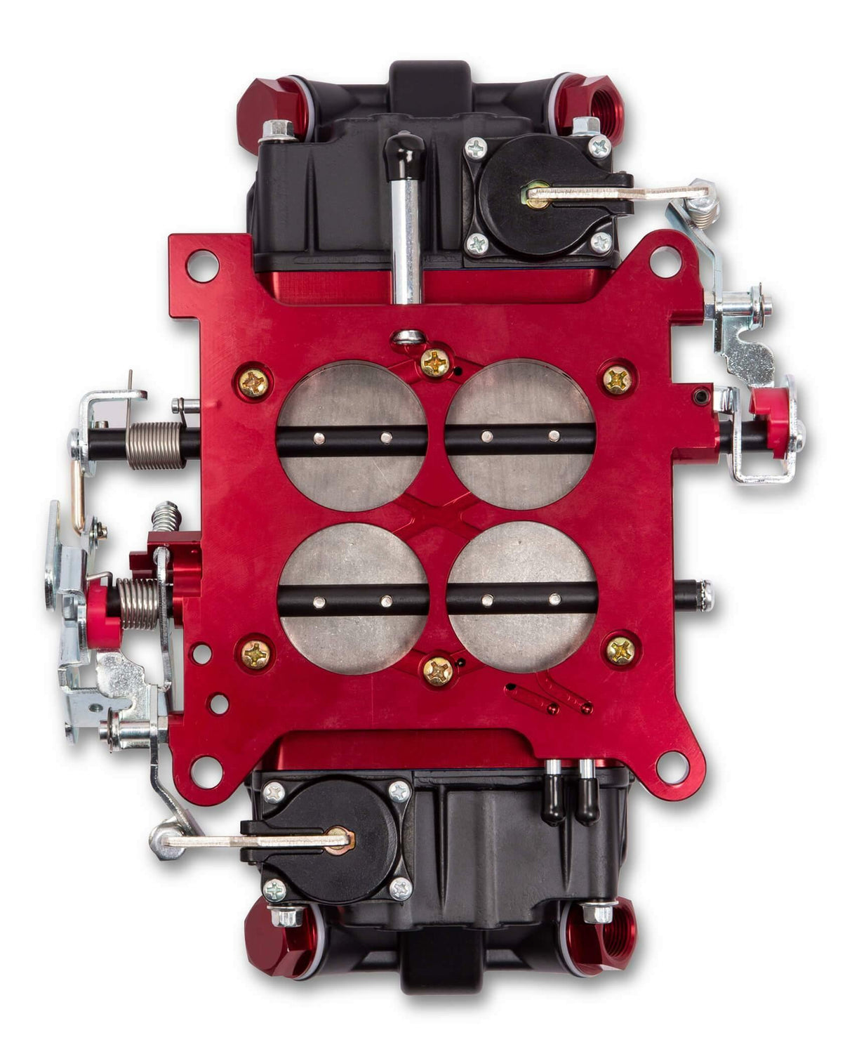 Quick Fuel BR-67332 850 CFM Race Carburetor Carb Red Black Double Pumper aluminum LED
