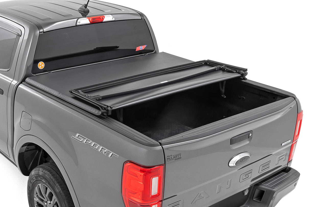 Soft Tri-Fold Bed Cover for 2019-2023 Ford Ranger by Rough Country