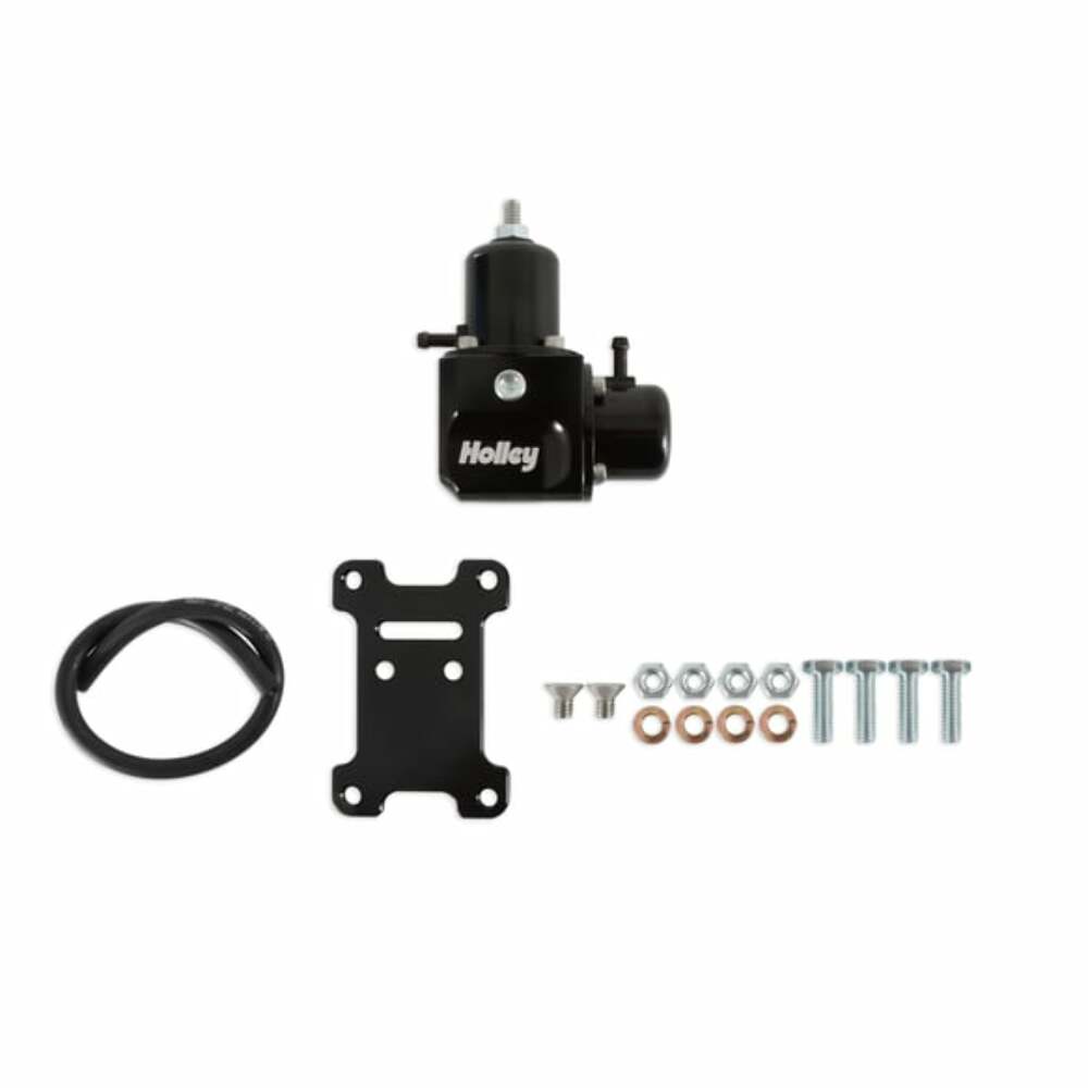 Holley REGULATOR/DAMPER, EXTENDED RANGE 40-100PSI 12-1001 black stainless steel aluminum