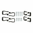 Holley EFI Replacement Fuel Rail Brackets For GM LS Series Lo-Ram Manifolds 534-262 black aluminum