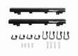 Holley EFI Replacement Fuel Rail Kit For Lo-Ram Dual Injector Manifolds 534-261 black aluminum