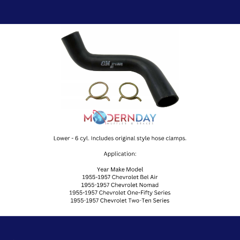 radiator hose kit fits 1955-1957 Chevy Full Size lower RHK003 Shafer's Classic Reproductions