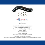 radiator hose kit fits 1956-1957 Chevy Full Size upper RHK006 Shafer's Classic Reproductions