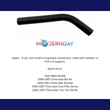 radiator hose kit fits 1955-1957 Chevy Full Size upper RHK007 Shafer's Classic Reproductions