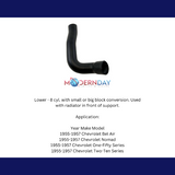 radiator hose kit fits 1955-1957 Chevy Full Size lower RHK008 Shafer's Classic Reproductions