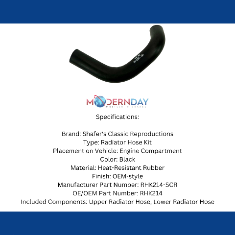 Fits 1969 Chevrolet Camaro Radiator Hose Kits RHK214