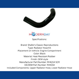 Fits 1969 Chevrolet Camaro Radiator Hose Kits RHK214