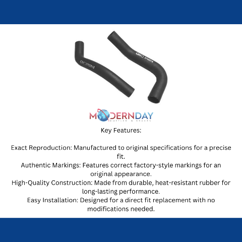 radiator hose kit fits 1958 Chevy Full Size 348 engine upper RHK403 Shafer's Classic Reproductions