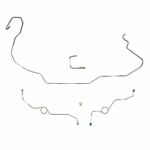 1966-70 Dodge Coronet Front Brake Line Kit Power Disc Brakes Steel - RKT6612OM