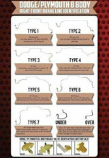 1968-70 Dodge Coronet Front Brake Line Kit Power Disc Brakes Steel - RKT6803OM