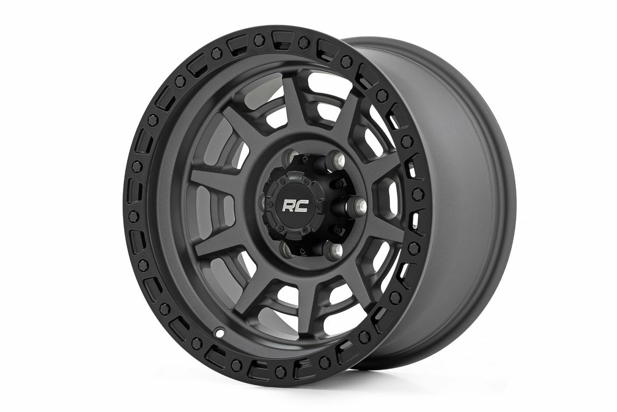 Rough Country 85 Series Wheel Beadlock Gray/Black 17x9 5x5.5 -0mm 85170014A
