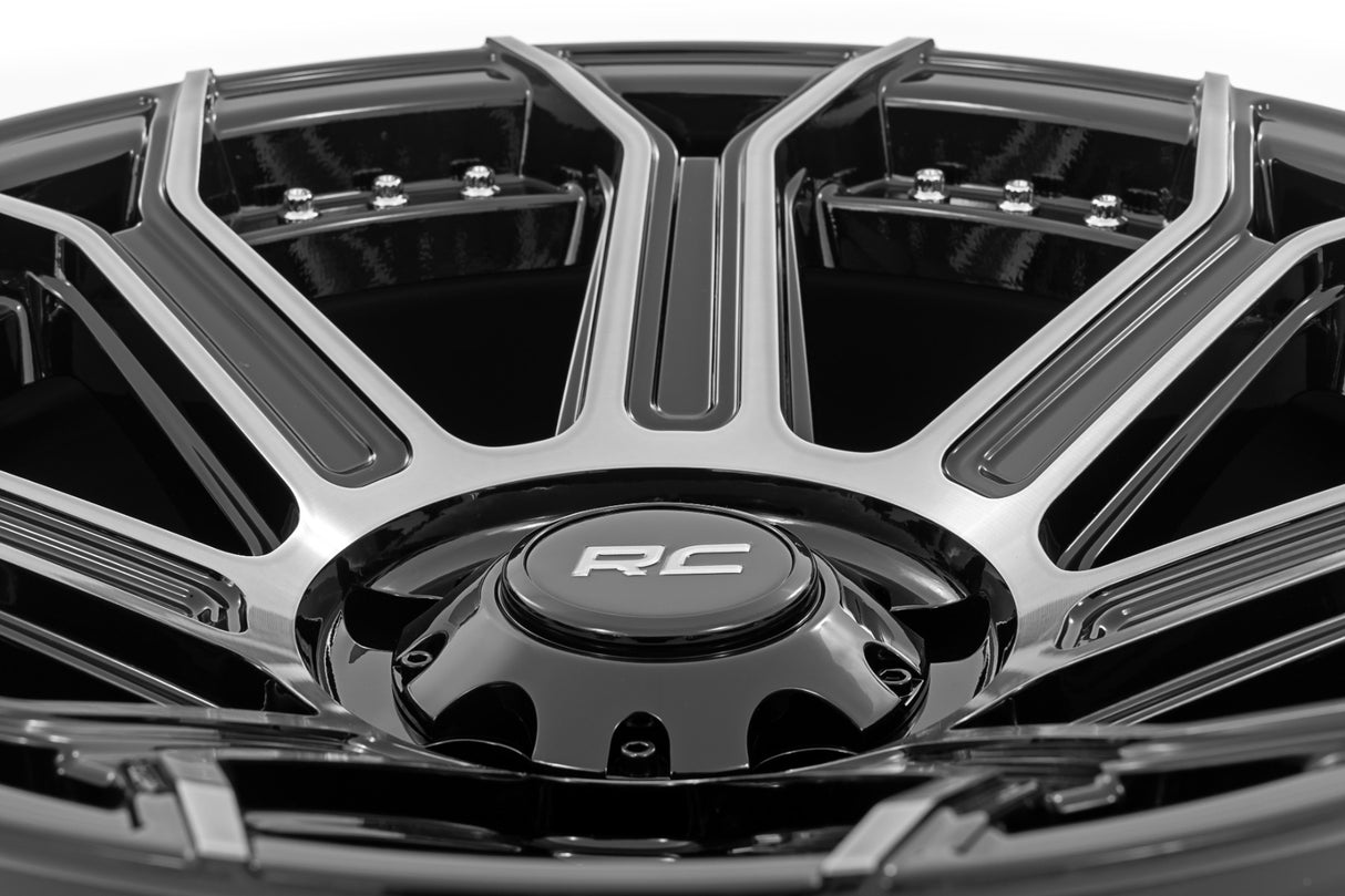 Rough Country 89 Series Wheel Black Machined Gun Metal 17x9 6x5.5 -12mm 89170912