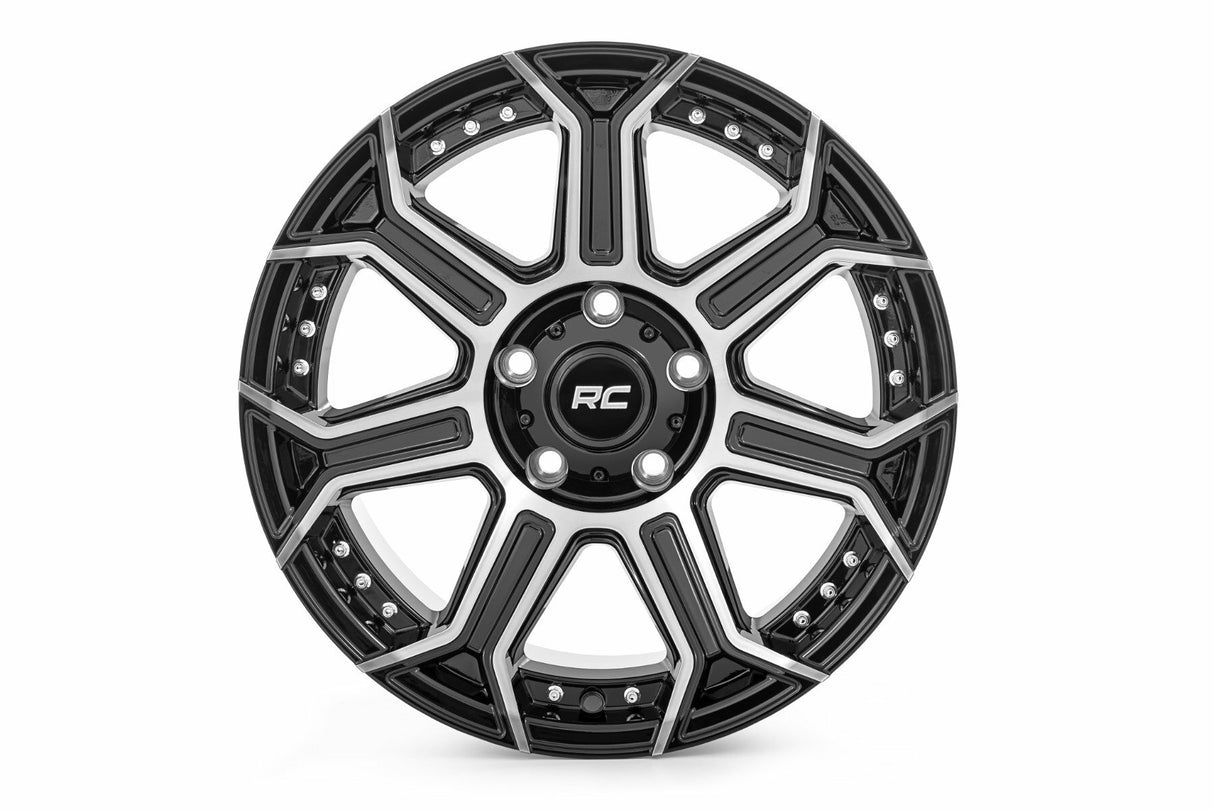 Rough Country 89 Series Wheel Black Machined Gun Metal 17x9 6x5.5 -12mm 89170912