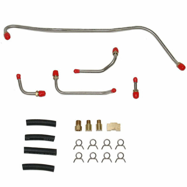 Fuel Line for 63-64 Mopar B-Body 413/426CID Pump to Carb Carter 3705 Dual 4BBL stainless steel