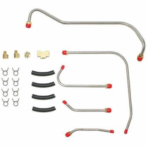 1964-68 Dodge Charger Pump to Carb Fuel Line Hemi XRam w/ Dual Holleys RPC6403SS