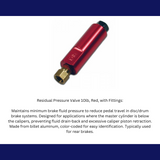 Residual Check Valve - 10 lbs. (Drum Brakes) RPV10 drum brake universal valve-10-lbs-drum-brakes-rpv10