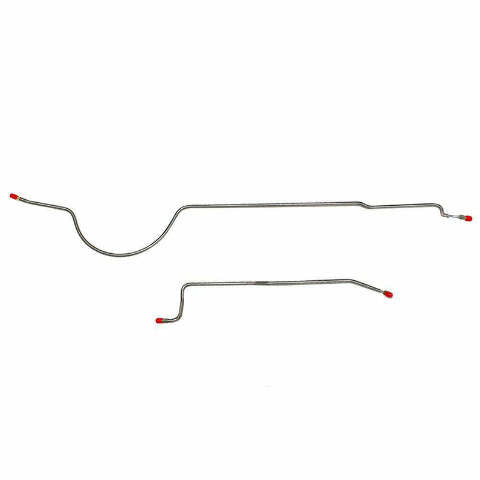 Brake Line Set for 74 Mopar B-Body, 8 3/4 Rear Axle, 2pc stainless steel