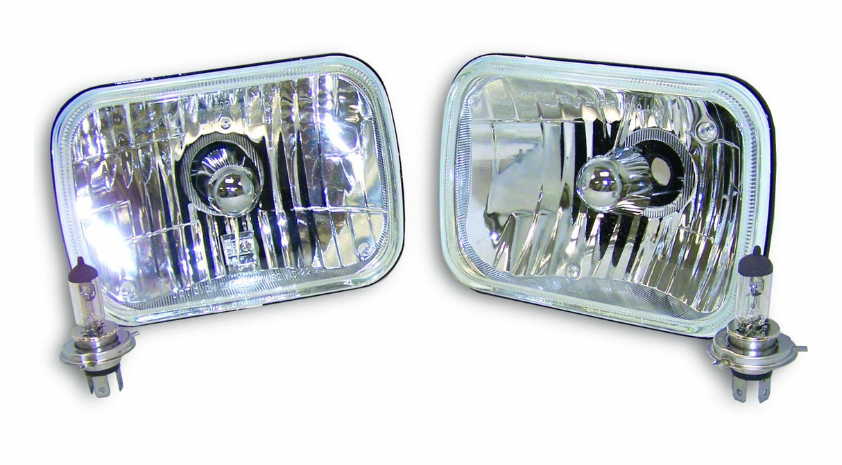 RT Off-Road Halogen Light Conversion Kit - RT28005 fits 1979-1991 Jeep J Series, 1984-2001 Jeep Cherokee, 1986-1992 Jeep Comanche clear plastic