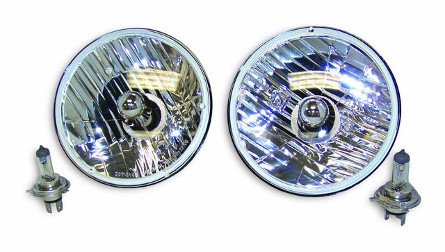 RT Off-Road Halogen Light Conversion Kit - RT28006 fits Jeep CJ5/CJ6/CJ7/CJ8 clear plastic