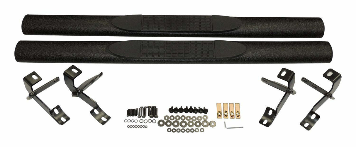 RT Off-Road Side Steps - RT26061 fits 2007-2018 Jeep Wrangler black steel plastic powder coat