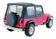 RT Off-Road replacement soft top fits 1988-1995 Jeep Wrangler black fabric upper door skins RT10015