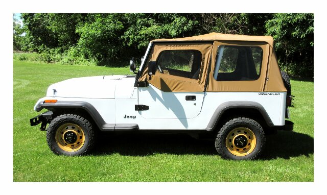RT Off-Road replacement soft top fits 1988-1995 Jeep Wrangler spice fabric upper door skins RT10037