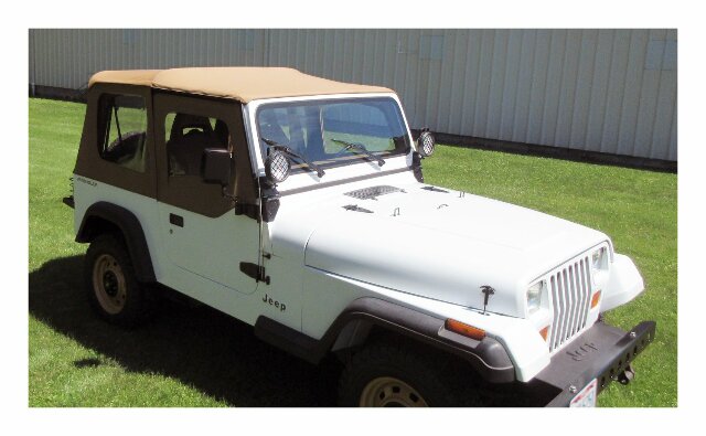 RT Off-Road replacement soft top fits 1988-1995 Jeep Wrangler spice fabric upper door skins RT10037