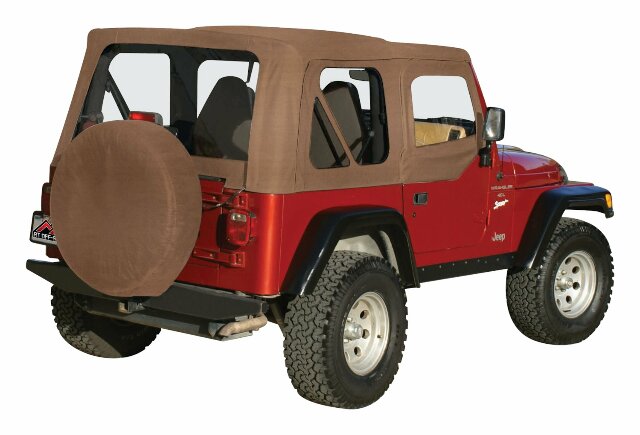 RT Off-Road replacement soft top fits 1997-2006 Jeep Wrangler spice fabric upper door skins RT10337