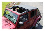 RT Off-Road bowless soft top fits 2007-2018 Jeep Wrangler black steel aluminum fabric tinted windows RT10835T