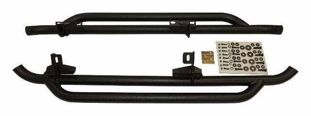RT Off-Road rocker panel guard set fits 2007-2018 Jeep Wrangler black steel powder coat RT20028