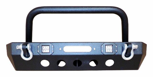 RT Off-Road bumper fits 2018-2021 Jeep Wrangler, 2020-2021 Jeep Gladiator black steel powder coat RT20044