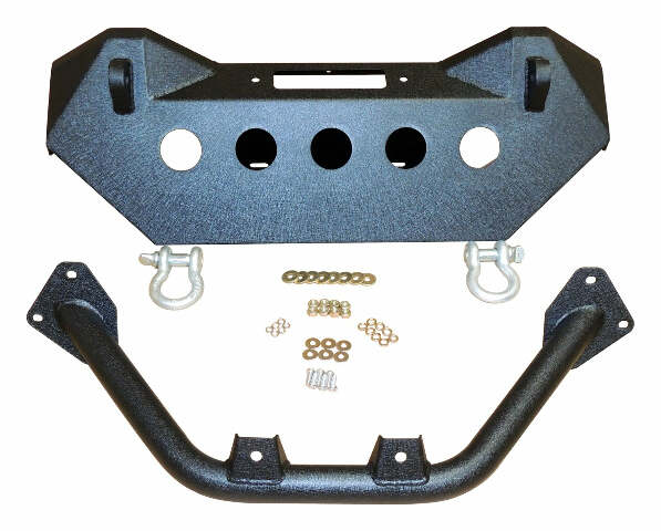 RT Off-Road bumper fits 2018-2021 Jeep Wrangler, 2020-2021 Jeep Gladiator black steel powder coat RT20045