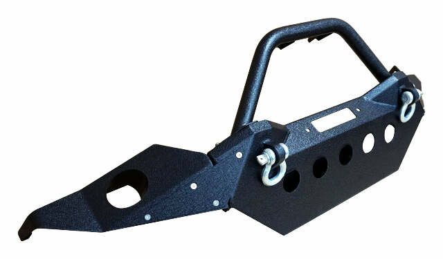 RT Off-Road bumper fits 2018-2021 Jeep Wrangler, 2020-2021 Jeep Gladiator black steel powder coat RT20046