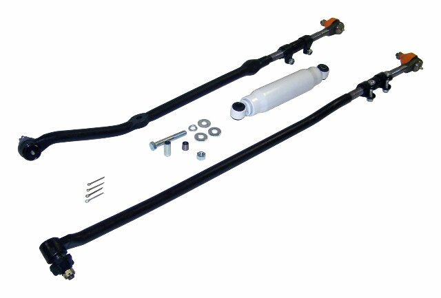 RT Off-Road steering component fits 1991-1992 Jeep Comanche, 1991-2001 Jeep Cherokee, 1997-2006 Jeep Wrangler black white steel rubber RT21007