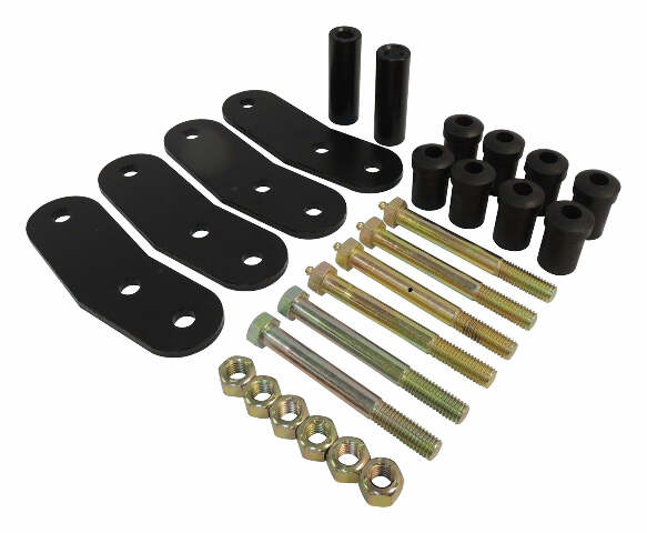 RT Off-Road Hd Shackle Kit - RT21022 fits 1976-1983 Jeep CJ5, 1976-1986 Jeep CJ7, 1981-1986 Jeep CJ8 black rubber