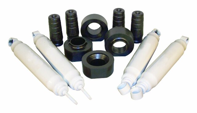 RT Off-Road shock absorber fits 1997-2006 Jeep Wrangler black white rubber RT21029