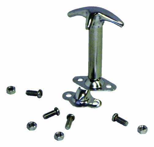 RT Off-Road Hood Catch Kit - RT26006 fits 1941-1945 Willys MB, 1945-1949 Willys CJ2A, 1948-1953 Jeep CJ3 CJ-3A chrome metal polished stainless steel