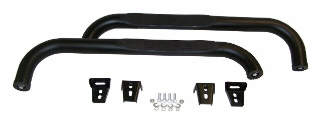 RT Off-Road Side Steps - RT26015 fits 1987-1995 Jeep Wrangler black metal powder coat 13.5 inch rotors