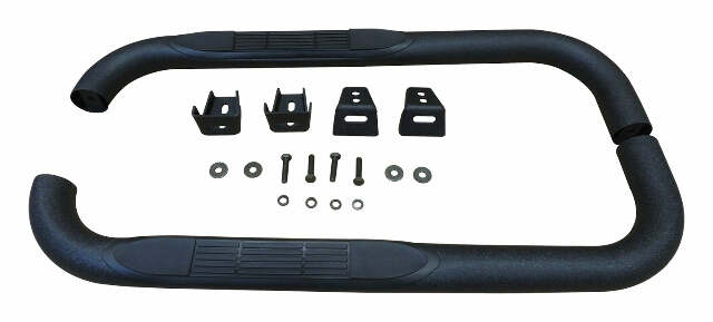 RT Off-Road Side Steps - RT26016 fits 1987-1995 Jeep Wrangler black metal powder coat