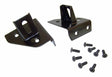 RT Off-Road windshield light mount bracket set fits 1976-1983 Jeep CJ5, 1976-1986 Jeep CJ7, 1981-1986 Jeep CJ8 black metal powder coat bolt-on includes hardware RT26021