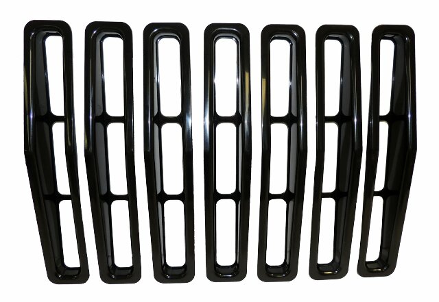 RT Off-Road grille insert set fits 1987-1995 Jeep Wrangler black plastic RT26031