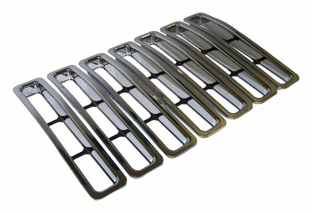 RT Off-Road grille insert set fits 1997-2006 Jeep Wrangler chrome plastic RT26042
