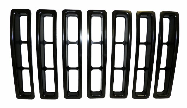 RT Off-Road grille insert set fits 1997-2006 Jeep Wrangler black plastic RT26043